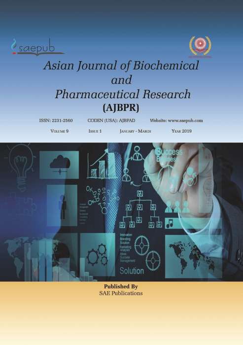 Buy Asian Journal of Biochemical and Pharmaceutical Research
