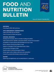 Food and Nutrition Bulletin Journal Subscription