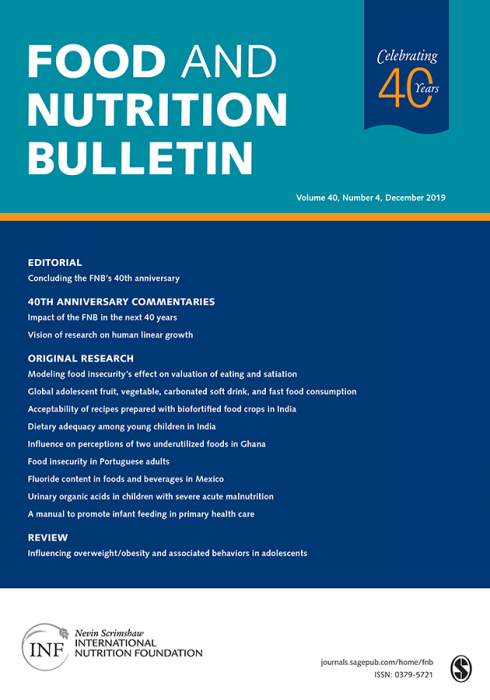 Buy Food and Nutrition Bulletin Journal Subscription  SAGE Publications