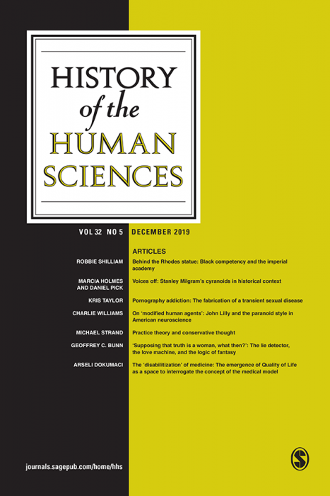 History of the Human Sciences Journal Subscription