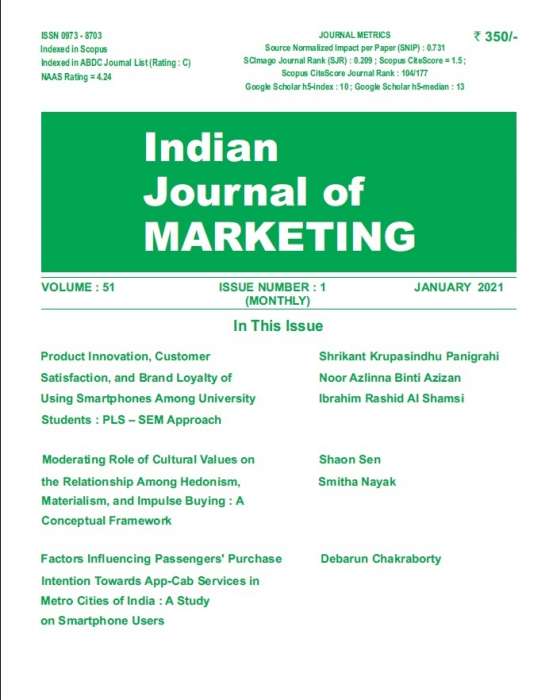 INDIAN JOURNAL OF MARKETING Journal Subscription
