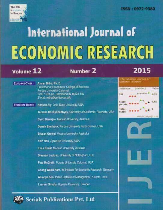 International Journal of Economic Research Journal Subscription