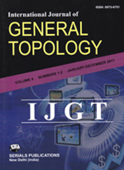 International Journal of General Topology Journal Subscription