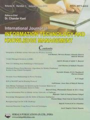International Journal of Information Technology and Knowledge Management Journal Subscription