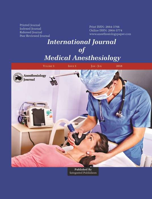 International Journal of Medical Anesthesiology Journal Subscription