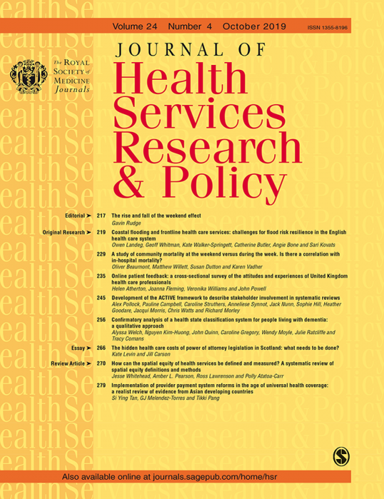journal of health services research & policy