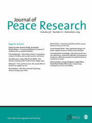 Buy Journal of Peace Research Subscription - SAGE Publications