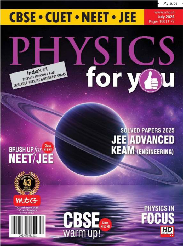 Physics For You Magazine Subscription