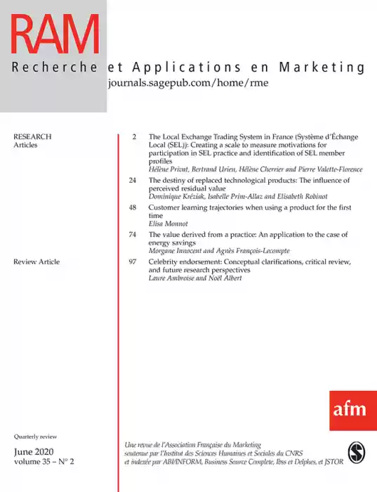 Recherche et Applications en Marketing including English Online Edition Journal Subscription